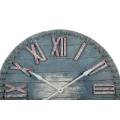 Wall Clock Wooden Blue